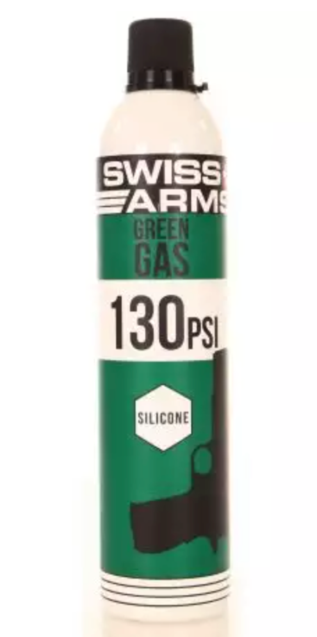 Airsoft Gas Bottle 130 PSI Silicone Swiss Arms 600ml - Green